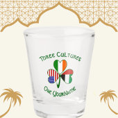 アラブ首長国連邦アイルランドUSAシャムロックパーソナライズされた国旗 ショットグラス