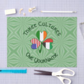 アラブ首長国連邦アイルランドUSAフラッグスシャムロパーソナライズされたック 薄葉紙 (クラフト)