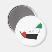 アラブ首長国連邦国旗の地図フルサイズ マグネット (正面/裏面)