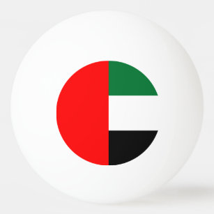 アラブ首長国連邦国旗を持つ卓球 卓球ボール