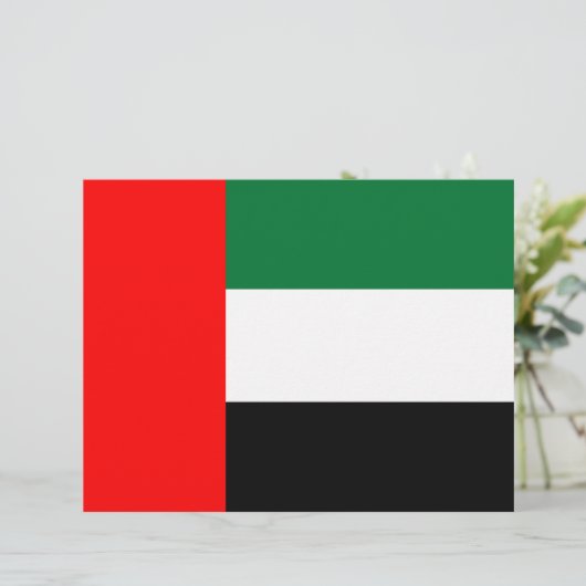 アラブ首長国連邦国旗統一されたを掲げたレターヘッド (スタンド正面)