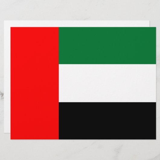 アラブ首長国連邦国旗統一されたを掲げたレターヘッド (正面/裏面)