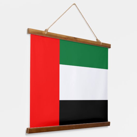 アラブ首長国連邦国旗統一されたを掲げた壁掛け 吊り下げ型タペストリー (傾斜あり)