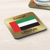 アラブ首長国連邦国旗+文字コースター コースター (左側)