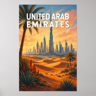 アラブ首長国連邦 イラスト 旅行 アート ポスター