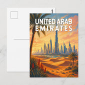 アラブ首長国連邦 イラスト 旅行 アート ポストカード (正面/裏面)