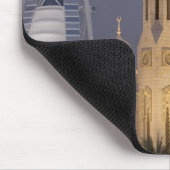 アラブ首長国連邦、ドバイ。Burj al Arabとの夕べのモスク マウスパッド (コーナー)