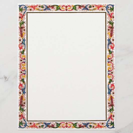 アラベイタリアンスクフローラ結婚式の招待テンプレート (正面)