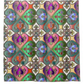 アラベエレガントスカラフルク抽象芸術アート シャワーカーテン (正面)