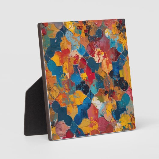 アラベカラフルスク抽象芸術 – 幾何学装飾 フォトプラーク (正面)