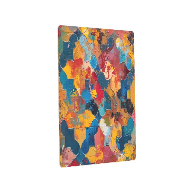 アラベカラフルスク抽象芸術 – 幾何学装飾 メタルプリント (3/4)