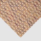 アラベスクのダマスク織-茶色およびラクダの日焼け 薄葉紙 (詳細)