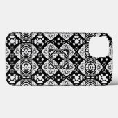アラベスクのモザイクのタイル模様の白黒 Case-Mate iPhoneケース (裏面 (横))