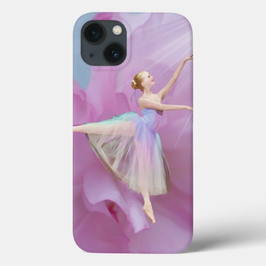 アラベスクの位置のカラフルなバレリーナ Case-Mate iPhoneケース (裏面)