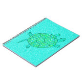 アラベスクの渦巻きカメ – シーフオムグリーンの影 ノートブック (左側)