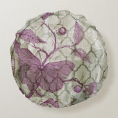 アラベスクの蝶III ラウンドクッション (裏面)
