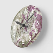 アラベスクの蝶IV ラウンド壁時計 (傾斜)