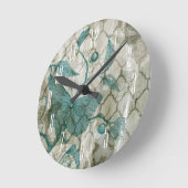 アラベスクの蝶V ラウンド壁時計 (傾斜)