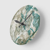 アラベスクの蝶VI ラウンド壁時計 (傾斜)