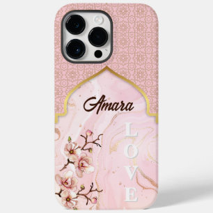 アラベスクアーチ ブラッシュ大理石 & ゴールド Case-Mate iPhone 14 PRO MAXケース