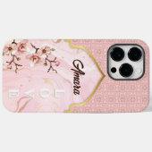 アラベスクアーチ | ブラッシュ大理石 & ゴールド Case-Mate iPhoneケース (裏面 (横))