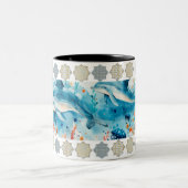 アラベスクエレガントタイル模様マグカップ» ツートーンマグカップ (中央)