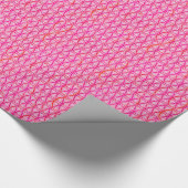 アラベスクダマスク – ストロベリーピンク ラッピングペーパー (角)