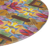 アラベスクハートフラクタル模様 カッティングボード (角)