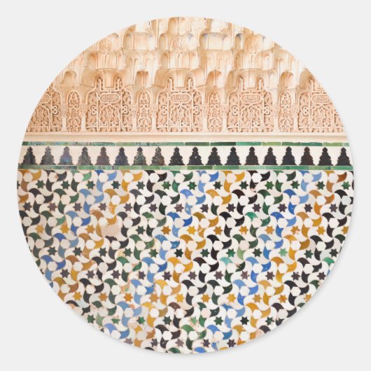 アラベスクパターン(の模様が)あるシール ラウンドシール (正面)