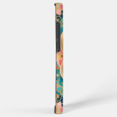 アラベスクピンクティール（緑がかった色）サムスンフォンケース SAMSUNG GALAXYケース (右側面)