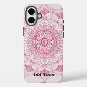アラベスクピンクマンダラケース iPhone 16 PLUSケース