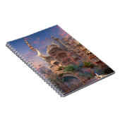 アラベスクファンタジー住居ヤシの木デジタルアート ノートブック (右側)