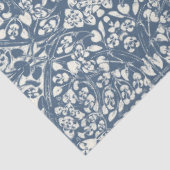 アラベスクフローラつる植物ブルーアイボリーLGデクページ 薄葉紙 (詳細)
