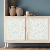 アラベスクフローラつる植物ブルーアイボリーLGデクページ 薄葉紙