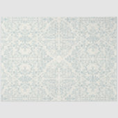 アラベスクフローラつる植物ブルーアイボリーLGデクページ 薄葉紙 (正面)