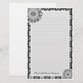 アラベスクホワイトレース，文房具 便箋 (正面/裏面)