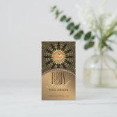 アラベスクマンダラ金ゴールドOMニューエイジ名刺 名刺 (スタンド正面)