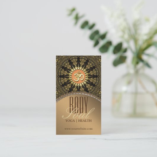 アラベスクマンダラ金ゴールドOMニューエイジ名刺 名刺 (スタンド正面)