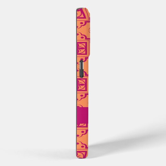 アラベスクモロッコオレンジ色マゼンタの名前パーソナライズ Case-Mate iPhoneケース (裏面 / 右)