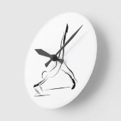 アラベスクリフォーマピラッツポーズ ラウンド壁時計 (傾斜)