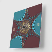 アラベスクレース恵み書道壁時計 スクエア壁時計 (傾斜)