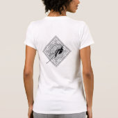 アラベスク文様にPeaceを添えて。白地 Tシャツ (裏面)