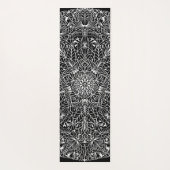 アラベスク文様07ブラックXグレー ヨガマット (裏面)