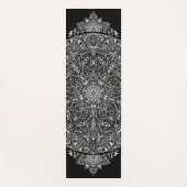 アラベスク文様08ブラックXグレー ヨガマット (正面)