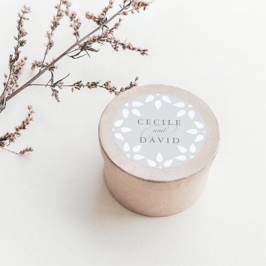 アラベスク結婚のステッカー |グレー ラウンドシール