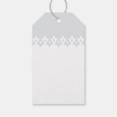 アラベスク結婚式の引き出物ラベル |グレー ギフトタグ (裏面)