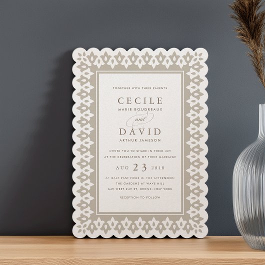 アラベスク結婚式招待状 | シャンパンシマー 招待状