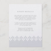 アラベスク結婚詳細カード |シルバーパール エンクロージャーカード (正面)