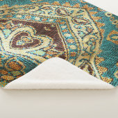 アラベスク織物：アラビアオリエンタルデザイン シェルパブランケット (3/4)