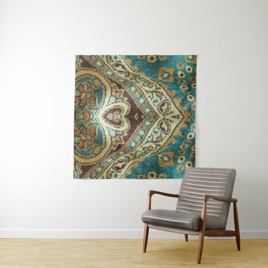 アラベスク織物:アラビアオリエンタルデザイン タペストリー (インサイチュ(横))